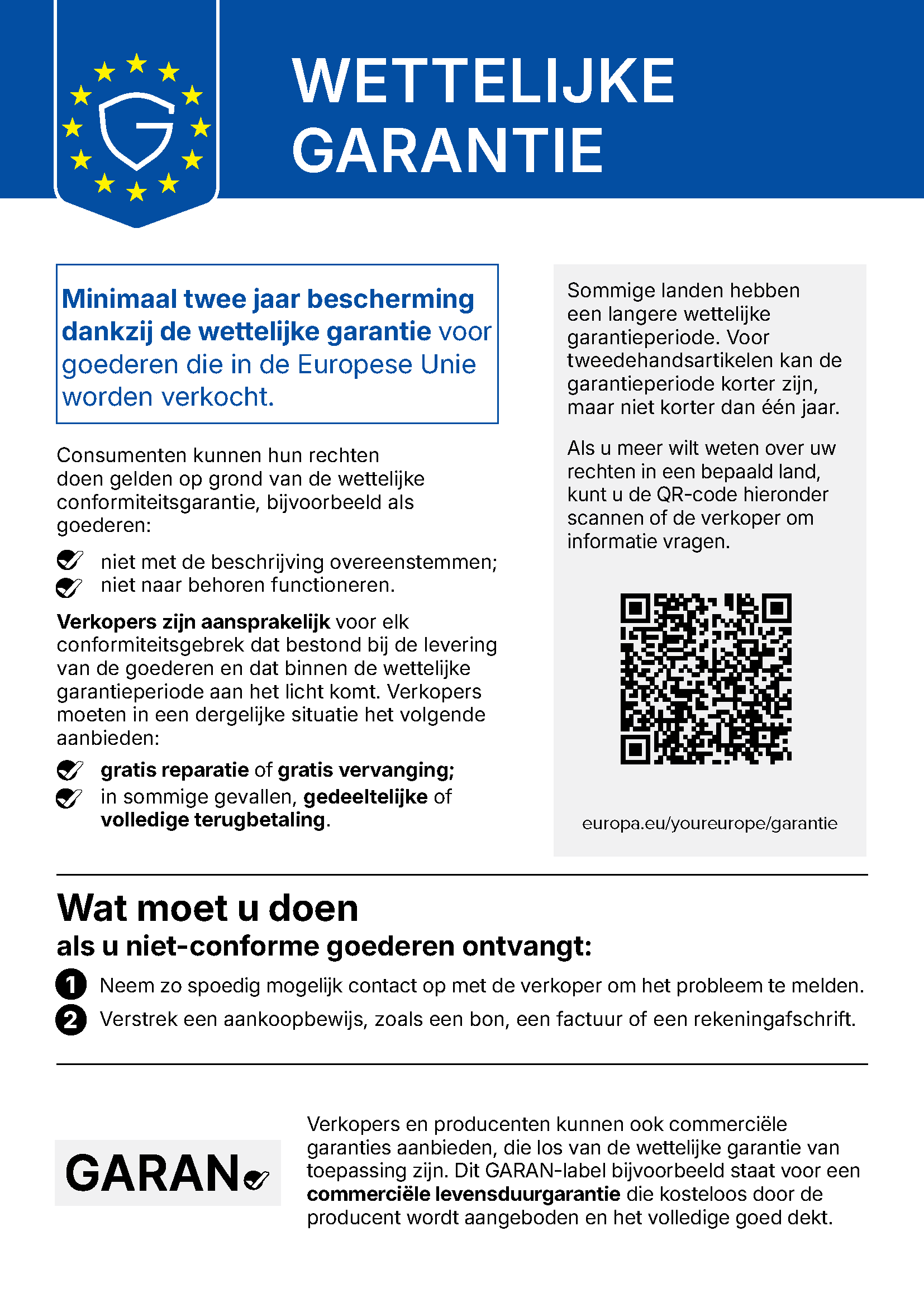 Your legal guarantee rights