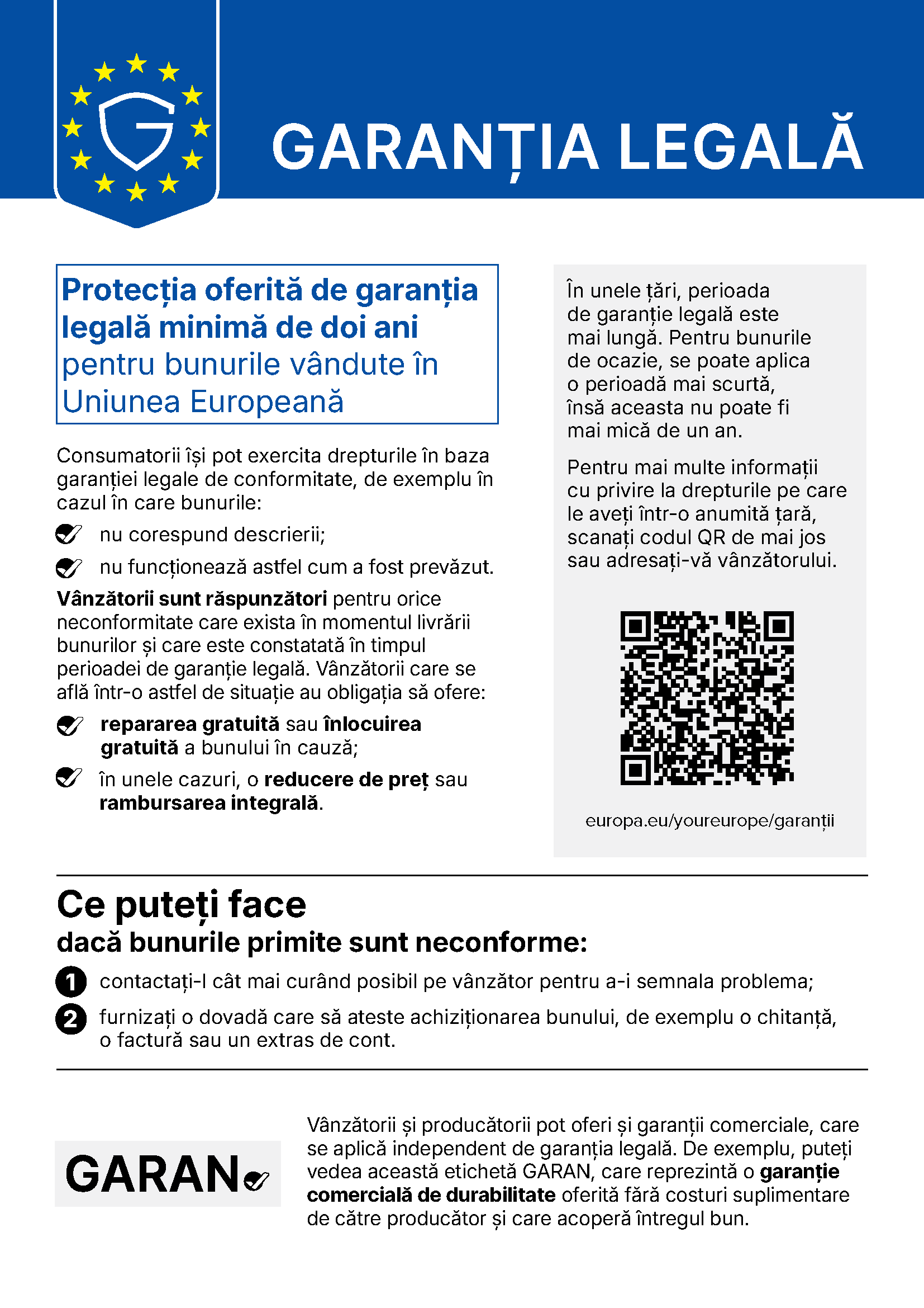 Your legal guarantee rights